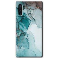 Potkal Hediye Fabrikası Samsung Galaxy Note 10 HD Baskılı Kılıf + 9D Tam Ekran Koruyucu - Buzul Mermer