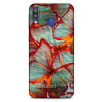 Samsung Galaxy M20 Kılıf Kelebek Etkisi (31) TPU Kılıf Kırmızı Yeşil