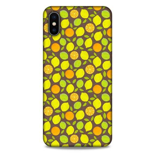 Frutix Turunç 01 Apple iPhone XS Max Kılıf Desenli Silikon