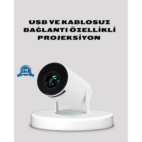 Hdmı Usb Bağlantılı 4k Destekli Taşınabilir Projeksiyon Cihazı