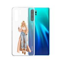 Huawei P30 Fashion Women Şeffaf Telefon Kılıfı