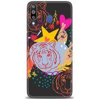 Samsung Galaxy M30 Kılıf HD Baskılı Kılıf - Kaplan + Tam Ekran Koruyucu