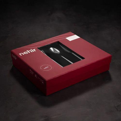 Nehir Fulya Altın Sade 89 Parça Kutulu Çatal Kaşık Bıçak Takımı