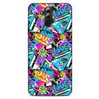 Graffitix (23) Desenli Silikon Kapak Huawei Mate 20 Lite Kılıf