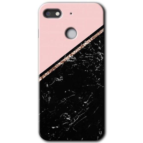 Potkal Hediye Fabrikası General Mobile GM 8 Go HD Baskılı Kılıf + 9D Tam Ekran Koruyucu - Yarım Mermer