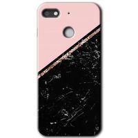 Potkal Hediye Fabrikası General Mobile GM 8 Go HD Baskılı Kılıf + 9D Tam Ekran Koruyucu - Yarım Mermer