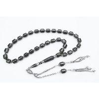 Oltu Taşı Traşlı Kesme On İkili Karpuz  Dilim İşlemeli Tespih