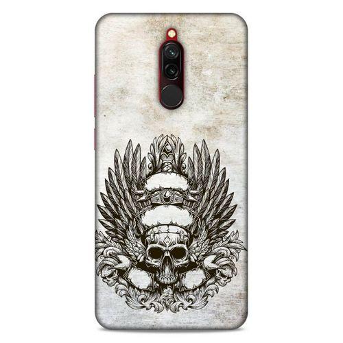 Lopard Xiaomi Redmi 8 Uyumlu Kılıf Tattoo's (6) Silikon Kılıf Siyah Gri