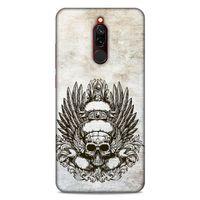 Lopard Xiaomi Redmi 8 Uyumlu Kılıf Tattoo's (6) Silikon Kılıf Siyah Gri