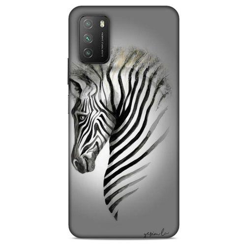 Lopard Xiaomi Poco M3 Uyumlu Kılıf Y.Liva-2020 Seri Zebra Shockproof Kılıf