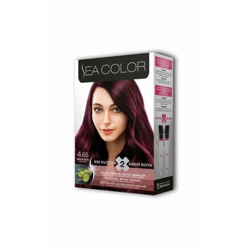 2X2 Tüp Krem Saç Boyası Seti Şarap Kızılı No:4.65
