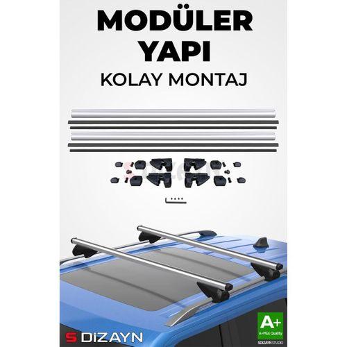 S-Dizayn Nissan X-Trail S-Bar Atlas V1 Ara Atkı Tavan Taşıyıcı Barı Gri 130 Cm 2014-2022 A+ Kalite