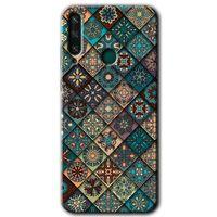 MRCİLETİSİM Huawei Y6P Kılıf HD Desen Baskılı Arka Kapak + Temperli Cam - Mat Mandala