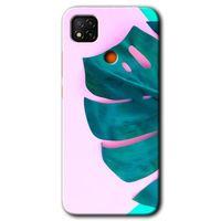 MRCİLETİSİM Xiaomi Redmi 9c Kılıf Kapak - 3D Yaprak +Hayalet Ekran Yandan Gözükmez