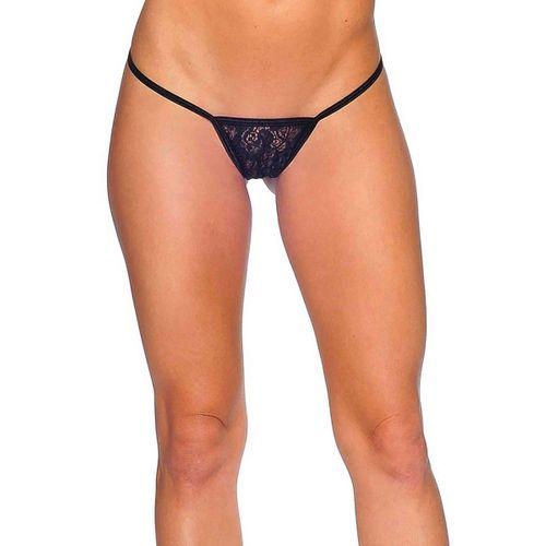 Siyah Dantelli Tanga