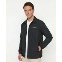 Erkek Yağmur İtici İç Astarlı Çıtçıtlı İç Cepli Dış Cepli Mevsimlik Ceket - Siyah