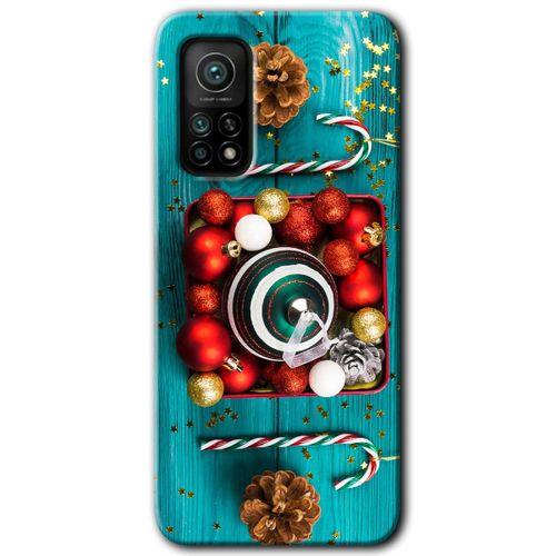 Xiaomi Mi 10T HD Baskılı Kılıf + 9D Tam Ekran Koruyucu - Christmas