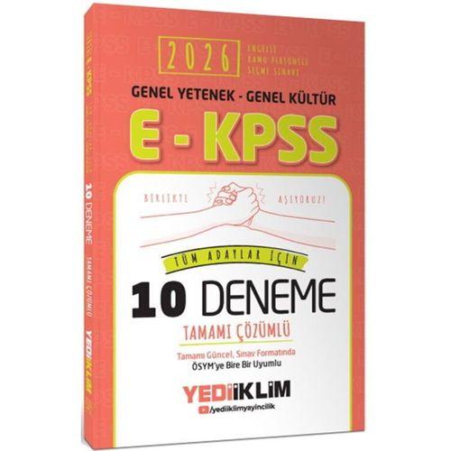 2026 E KPSS Genel Yetenek Genel Kültür Tüm Adaylar İçin Tamamı Çözümlü 10 Deneme Yediiklim Yayınları
