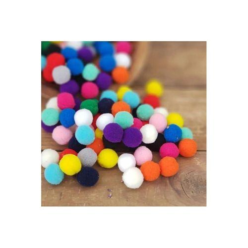 12mm Renkli Karışık Yumuşak Ponpon Peluş 200 Adet
