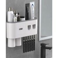 Çok Fonksiyonlu Diş Fırçası Tutucu Otomatik Dispenser Bardaklı Organizer