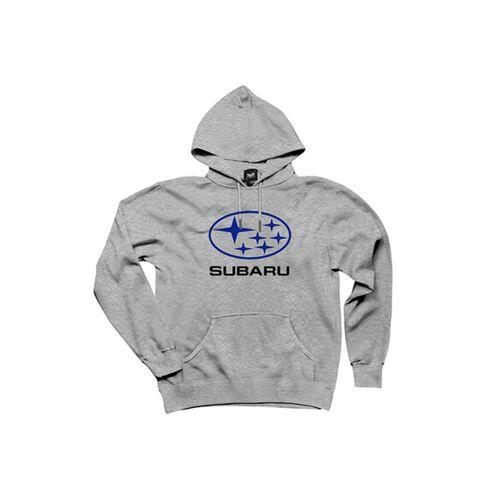Subaru Logo Stars Gri Kapşonlu Sweatshirt Hoodie
