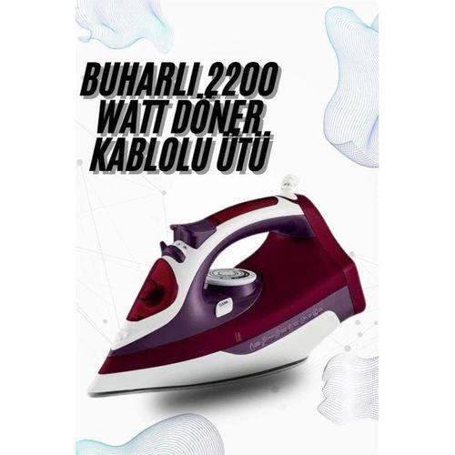 Buharlı Kablolu Ütü 2200 Watt Kireçlenme Önleyici Şok Buharlı Yeni Nesil