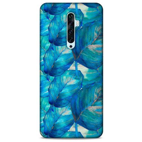 Oppo Reno 2z Uyumlu Kılıf Mavi Delisi (47) Crystal Flex Kılıf Yaprak
