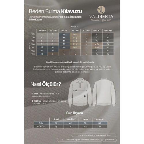 Portofino Premium Düğmeli Polo Yaka İnce Erkek Triko Kazak - Çakıl Taşı