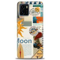 Vivo Y21 Kılıf HD Baskılı Kılıf - Moon + Tam Ekran Koruyucu