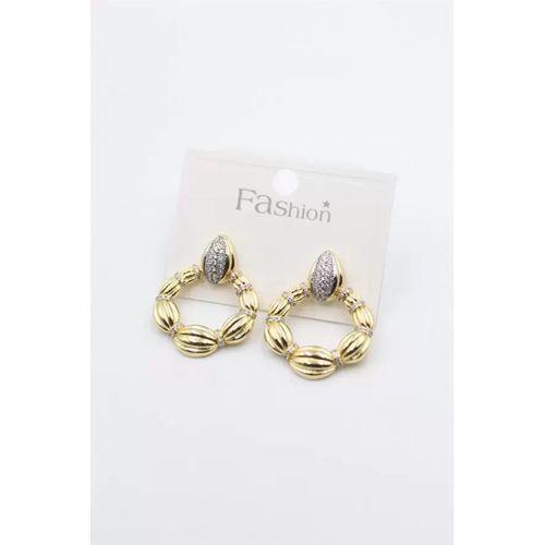 Örgü Halka Küpe - Altın