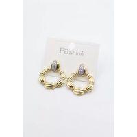 Örgü Halka Küpe - Altın