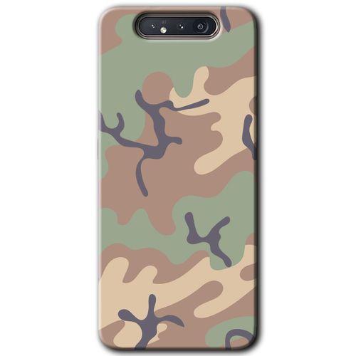 Galaxy A80 Kılıf HD Desen Baskılı Arka Kapak - Kamuflaj 29 + Kırılmaz Cam