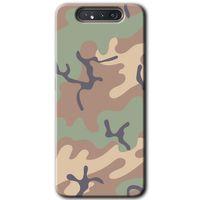 Galaxy A80 Kılıf HD Desen Baskılı Arka Kapak - Kamuflaj 29 + Kırılmaz Cam