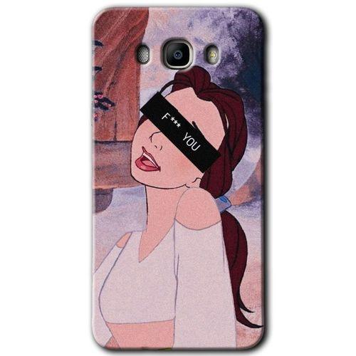 Samsung Galaxy J7 2016 Kılıf HD Desen Baskılı Arka Kapak + Temperli Cam - Bad Girl