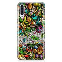 Samsung Galaxy A70 Kılıf Hindistan Doodle Arka Kapak Koruma Desenli Full Koruyucu