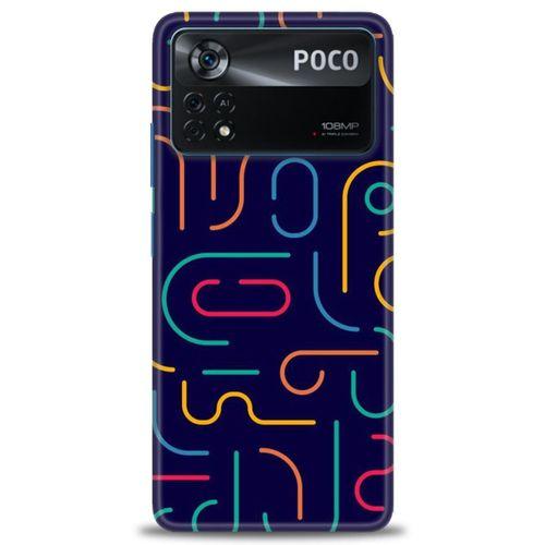 Xiaomi Poco X4 Pro 5G Kılıf HD Baskılı Kılıf - Renkli Çubuklar + Tam Ekran Koruyucu
