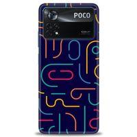 Xiaomi Poco X4 Pro 5G Kılıf HD Baskılı Kılıf - Renkli Çubuklar + Tam Ekran Koruyucu
