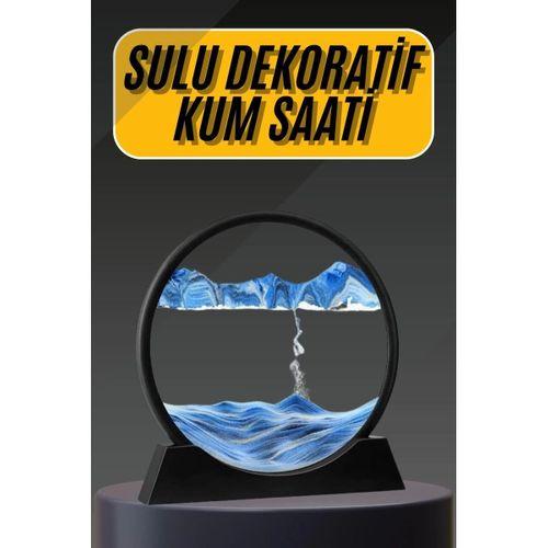 3d Led Işıklı Kum Saati Gece Lambası Hareketli Sulu Kum Saati Dekoratif