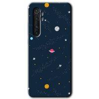 Potkal Hediye Fabrikası Xiaomi Mi Note 10 Lite Kılıf HD Desen Baskılı Arka Kapak - Çizim Gezegen