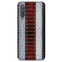 Xiaomi Mi 9 Kılıf Patchwork (11) Tam Koruma Siyah Gri