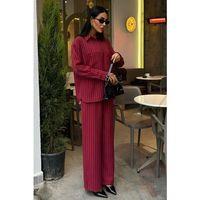 Palazzo Pantolonlu Çizgili Takım 10092