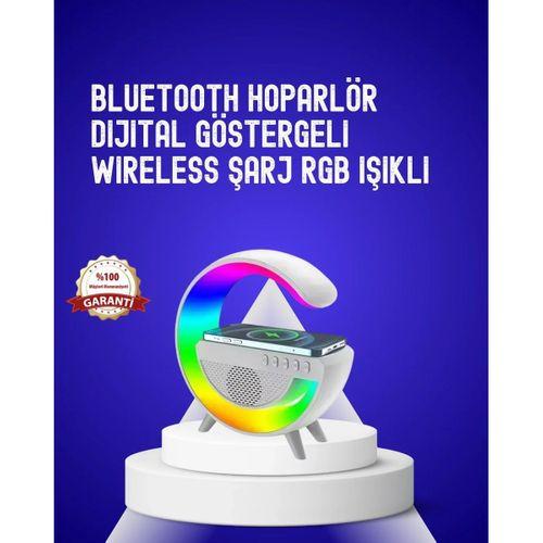 13 Renk Seçenekli Kablosuz Şarj Cihazlı Led Lamba