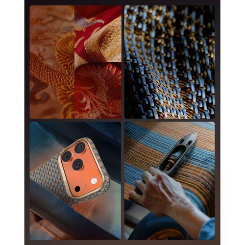 Apple iPhone 17 Pro Max Kılıf M-safe Şarj Özellikli Raptic Aramid Skin Origin Serisi Karbon Kapak