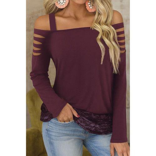 Kadın Uzun Lazer Kesik Detaylı Askılı Viskon Iki Iplik Bluz