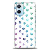 Oppo A96 4G Kılıf HD Baskılı Kılıf - Minik Patiler + Tam Ekran Koruyucu