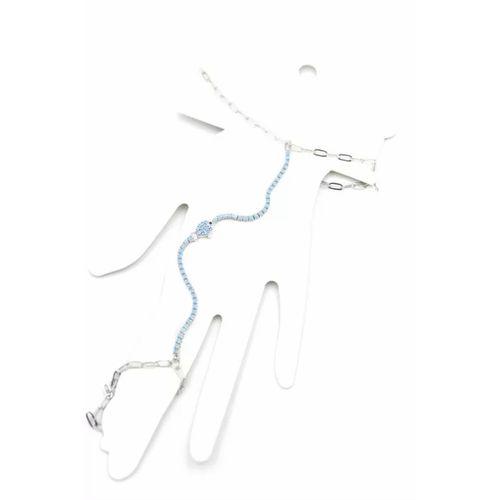 Mavi Taşlı Balık Şahmeran - Gümüş