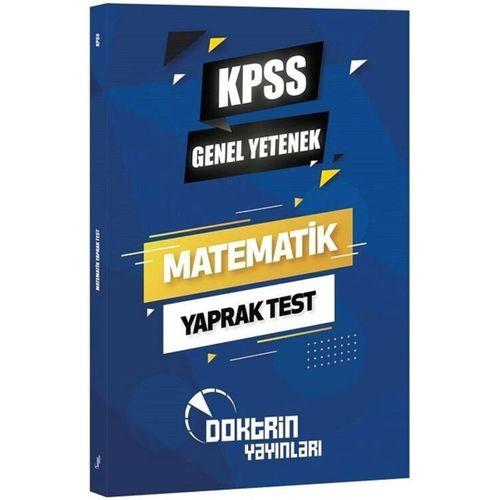 KPSS Genel Yetenek Matematik Yaprak Test Doktrin Yayınları