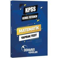 KPSS Genel Yetenek Matematik Yaprak Test Doktrin Yayınları