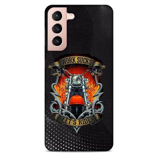 Samsung Galaxy S21 Uyumlu Kılıf Motorsiklet (8) Baskılı Kılıf Harley Davidson
