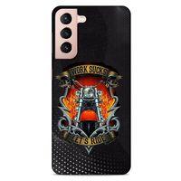 Samsung Galaxy S21 Uyumlu Kılıf Motorsiklet (8) Baskılı Kılıf Harley Davidson